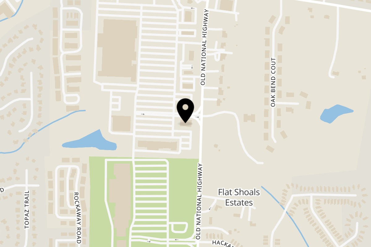 Map showing the location of VVS Restaurant & Bar on 6175 Old National Hwy Ste 340 in Atlanta